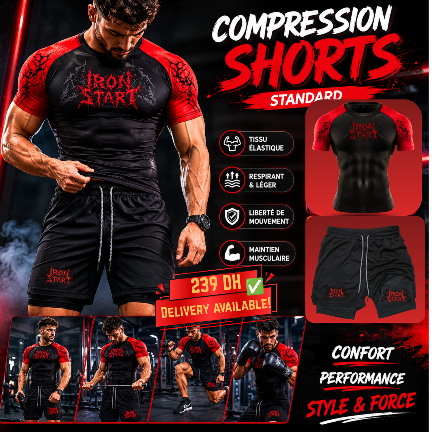 🔥 ENSEMBLE COMPRESSION SHORTS STANDARD – 🔥