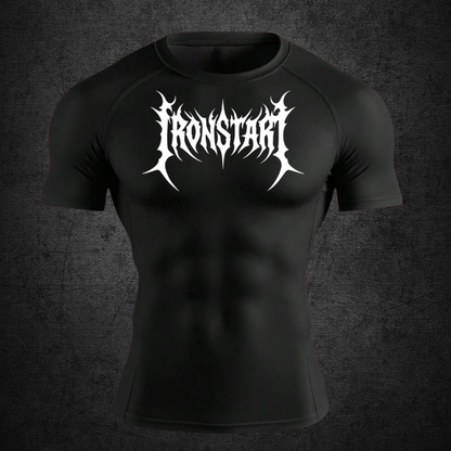 COMPRESSION T-SHIRT BLACK IRON START