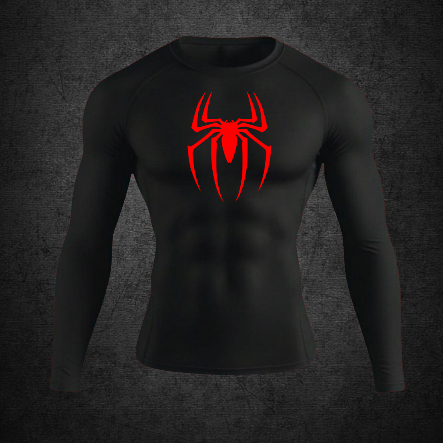 Compression Long Sleeve Shirt spider red