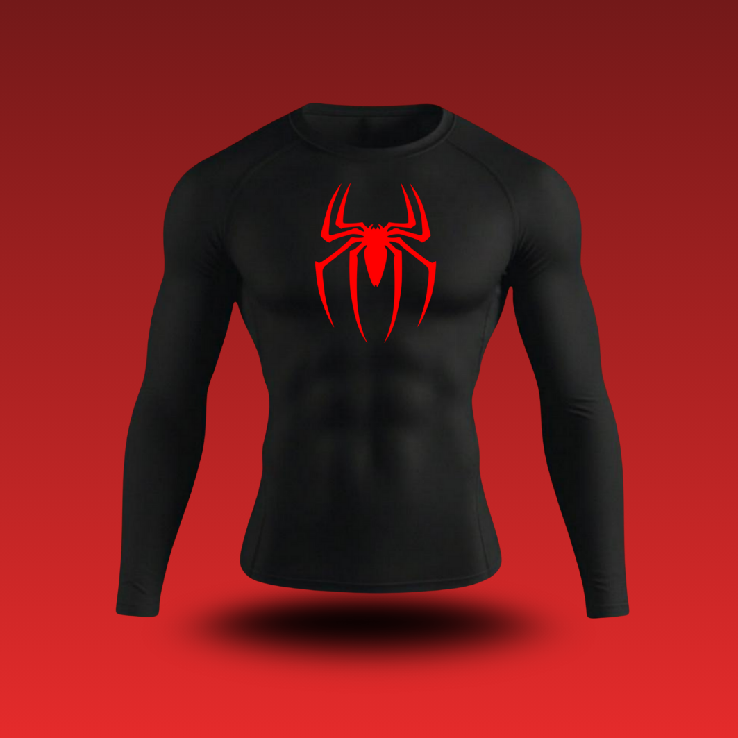Compression Long Sleeve Shirt spider red