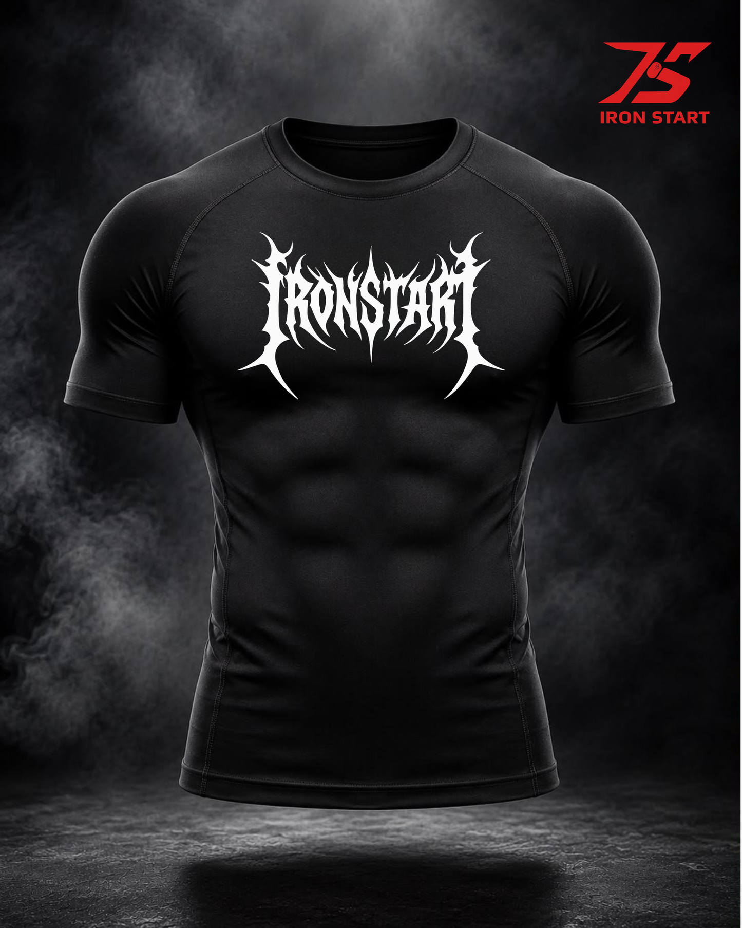 COMPRESSION T-SHIRT BLACK IRON START
