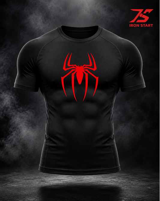 COMPRESSION T-SHIRT SPIDER RED