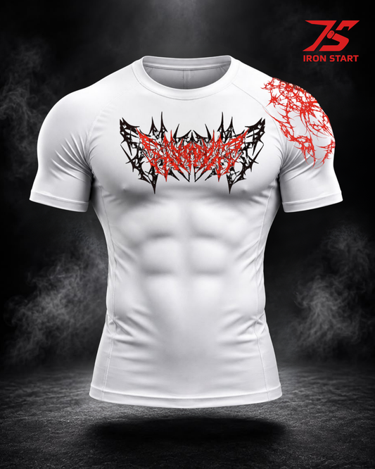 COMPRESSION T-SHIRT WHITE BLOODLINE