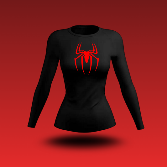 Compression Long Sleeve Shirt spider red femal