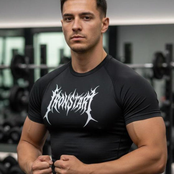 COMPRESSION T-SHIRT BLACK IRON START