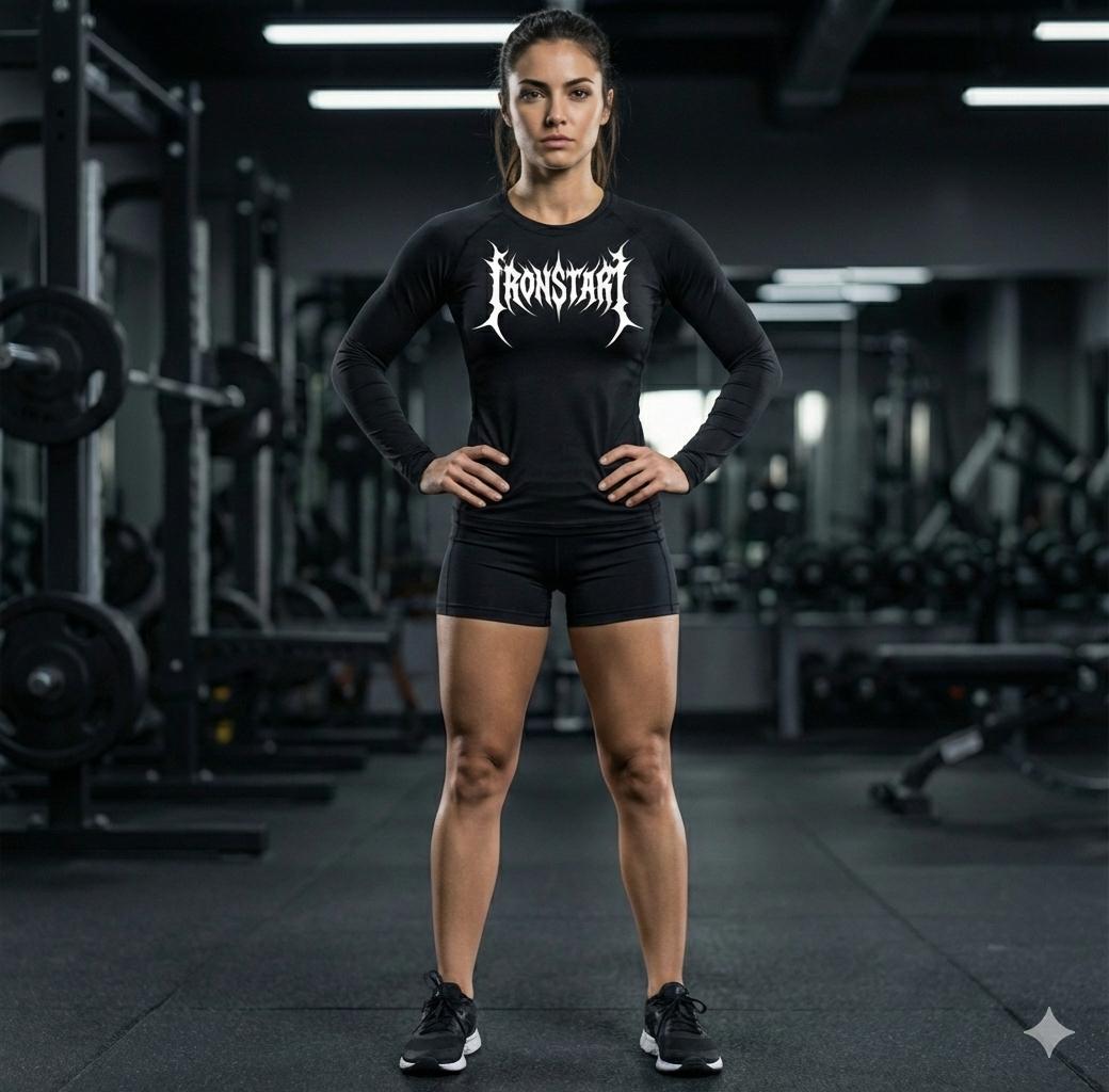 Compression Long Sleeve Shirt iron start femal